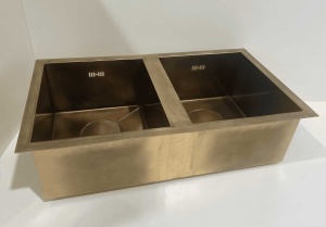 Lavello vasca doppia in ottone